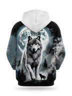 Full Moon Wolf Hoodie – back
