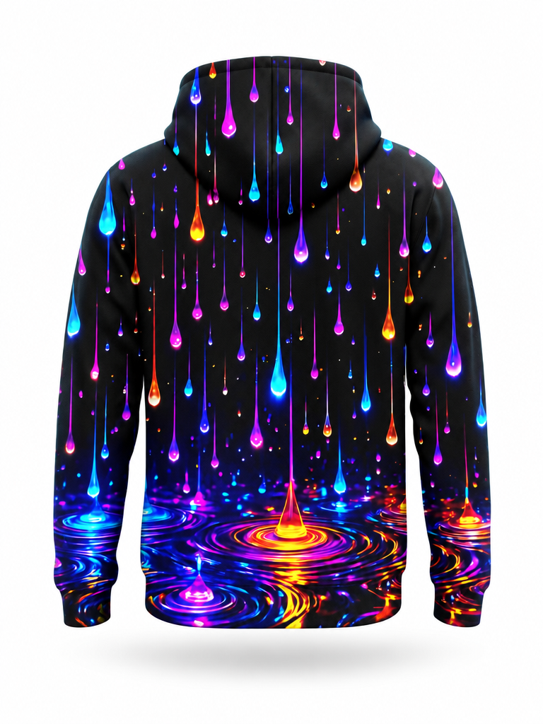 Neon Rain Hoodie – back