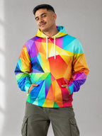 Prism Hoodie worn in the studio