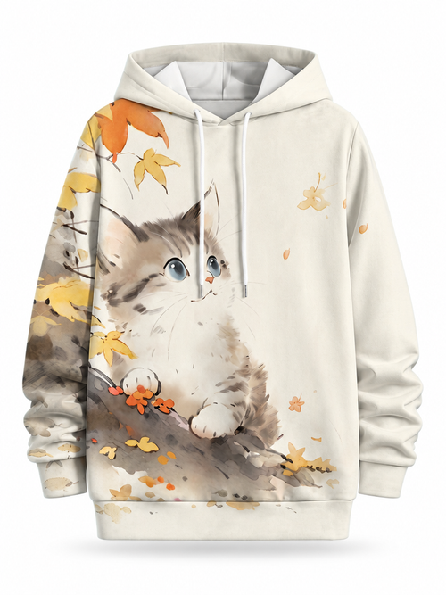 Autumn Kitten Hoodie – front