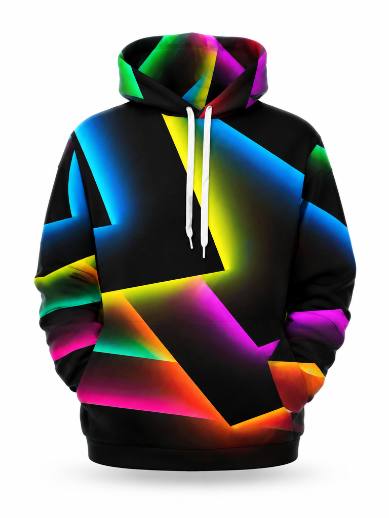 Neon Shards Hoodie – front
