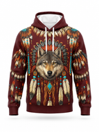 Feather Wolf Hoodie – front