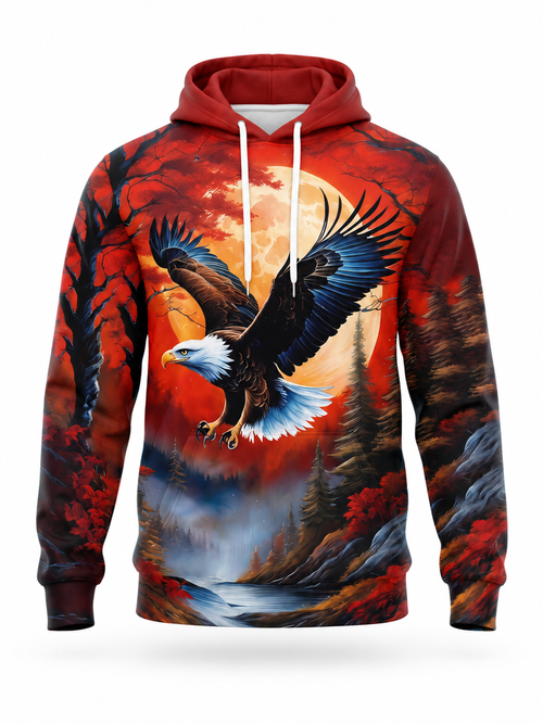 Blood Moon Eagle Hoodie – front