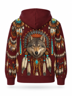 Feather Wolf Hoodie – back