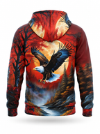 Blood Moon Eagle Hoodie – back
