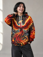 Rebirth Phoenix Hoodie worn in the studio