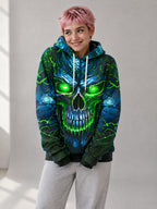 Toxic Skull Hoodie worn in the studio