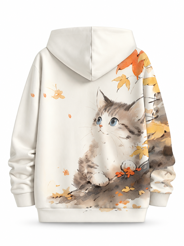 Autumn Kitten Hoodie – back