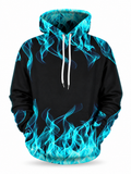 Blue Burn Hoodie – front