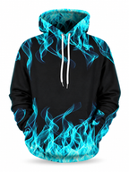 Blue Burn Hoodie – front