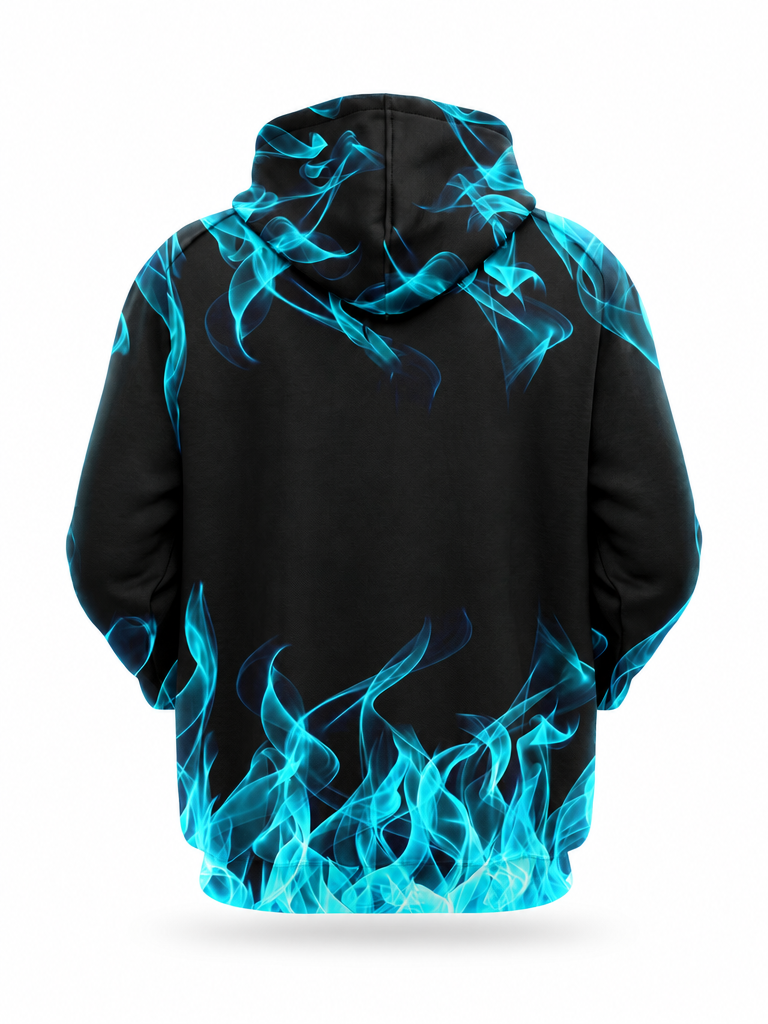 Blue Burn Hoodie – back