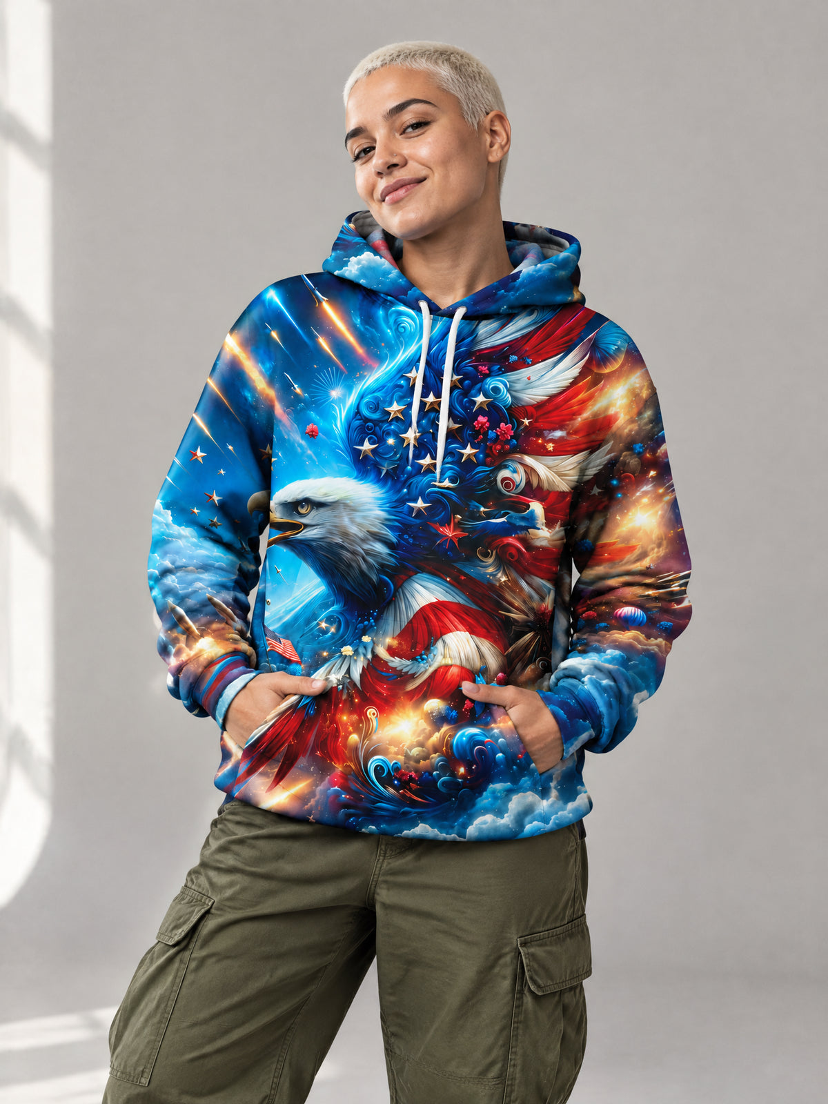 Liberty Blaze Hoodie worn in the studio