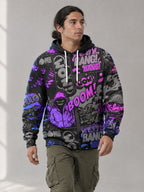 Boom Noir Hoodie worn in the studio