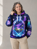 UFO Bottle Hoodie worn in the studio