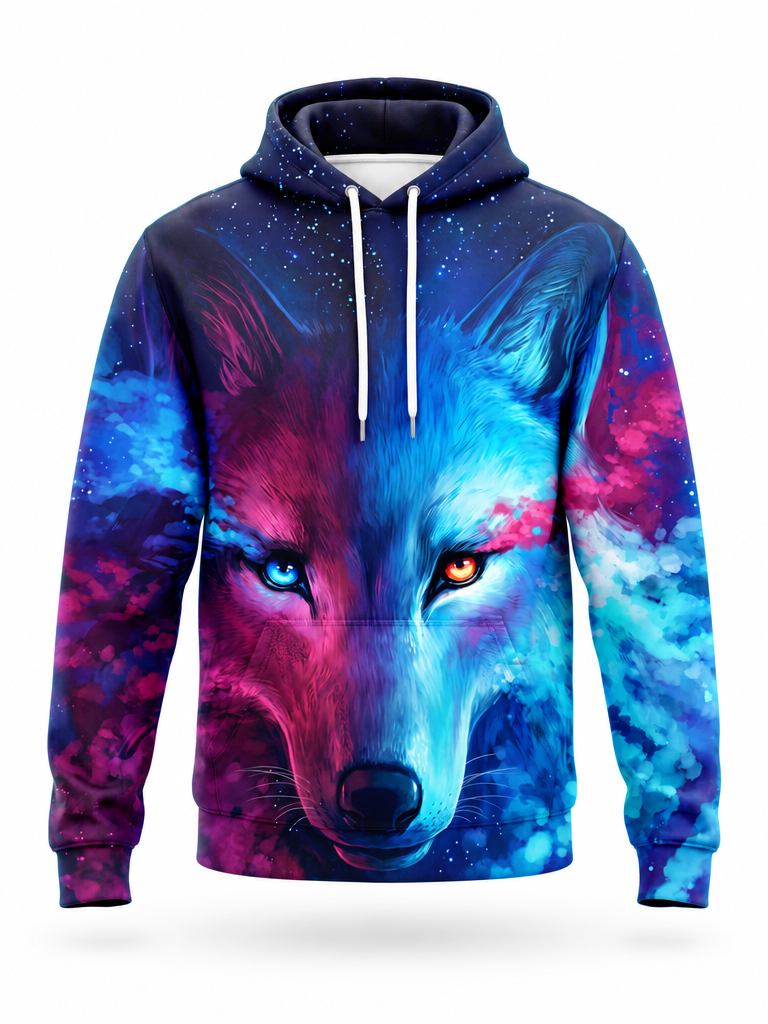 Two Souls Wolf Hoodie – front