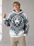 Ice Throne Tiger Hoodie worn in the studio