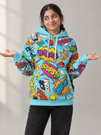 Wham Pop Hoodie worn in the studio