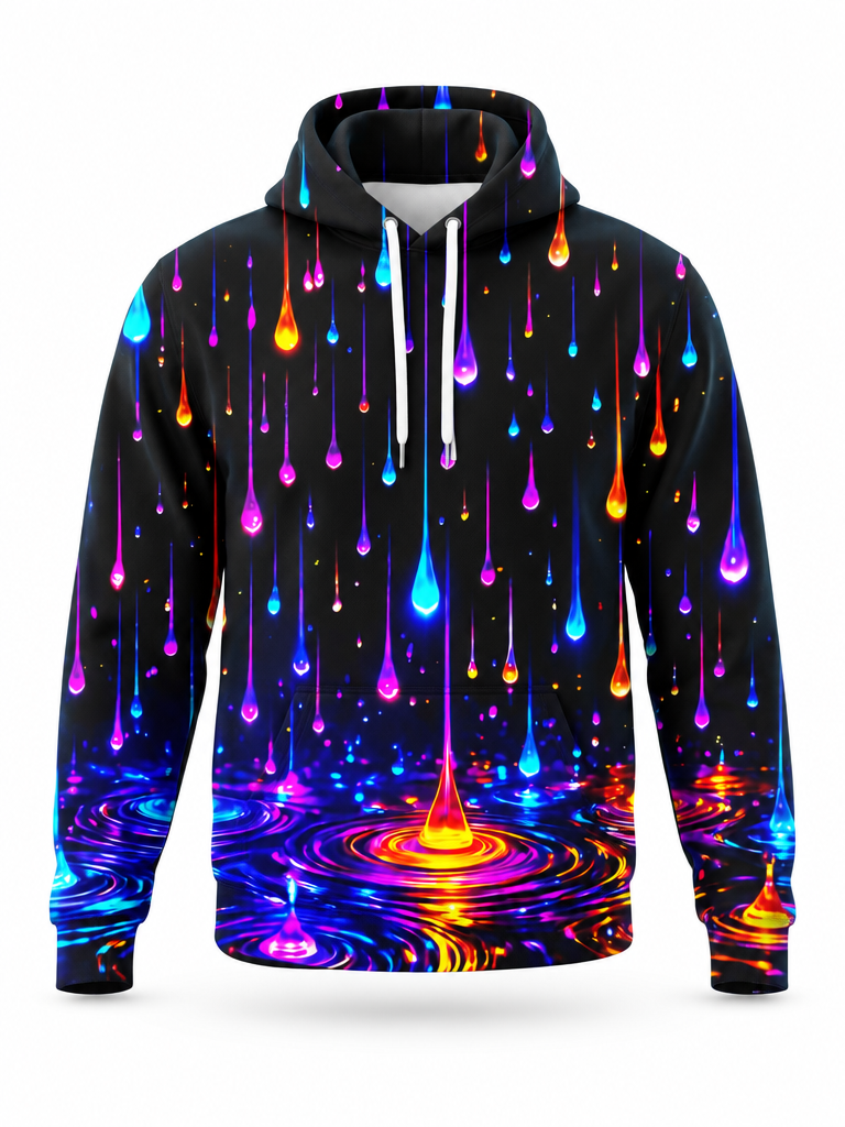 Neon Rain Hoodie – front