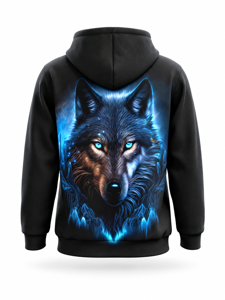 Midnight Wolf Hoodie – back