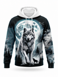 Full Moon Wolf Hoodie – front