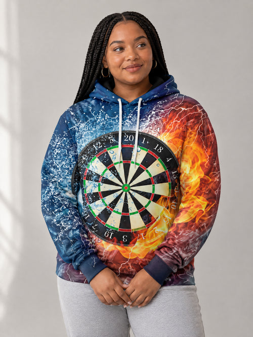 Bullseye Hoodie worn in the studio