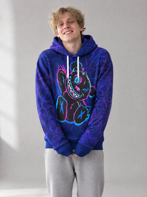 Bad Teddy Hoodie worn in the studio